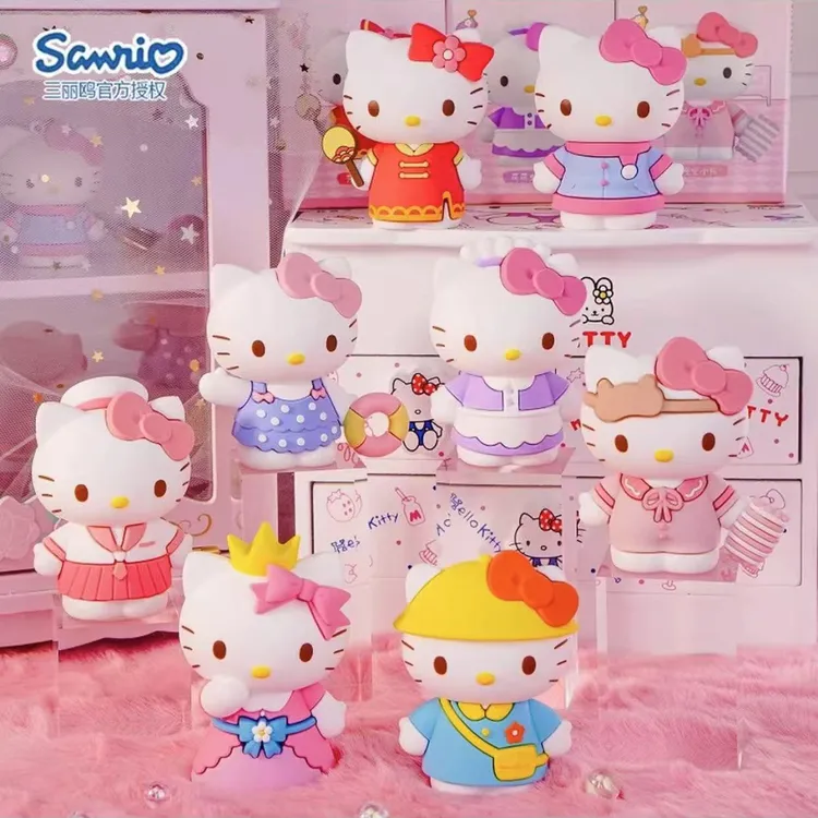 【国潮玩具】三丽鸥家族凯蒂猫换装系列可爱摆件桌面手办女生礼物ZB