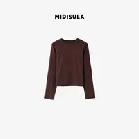 MDSL·时尚宽松休闲丝滑圆领脖子BO字母百搭字母T恤01744