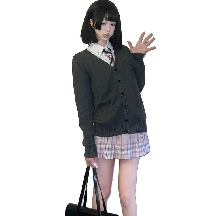 露露*刺绣款/樱子酱原创JK正品格裙梦幻紫色格jk制服格裙夏日显白