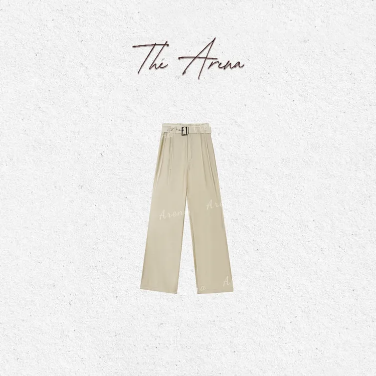 The Arena“极质优雅”桑蚕丝混纺腰带半松紧捏褶西裤XY-7396