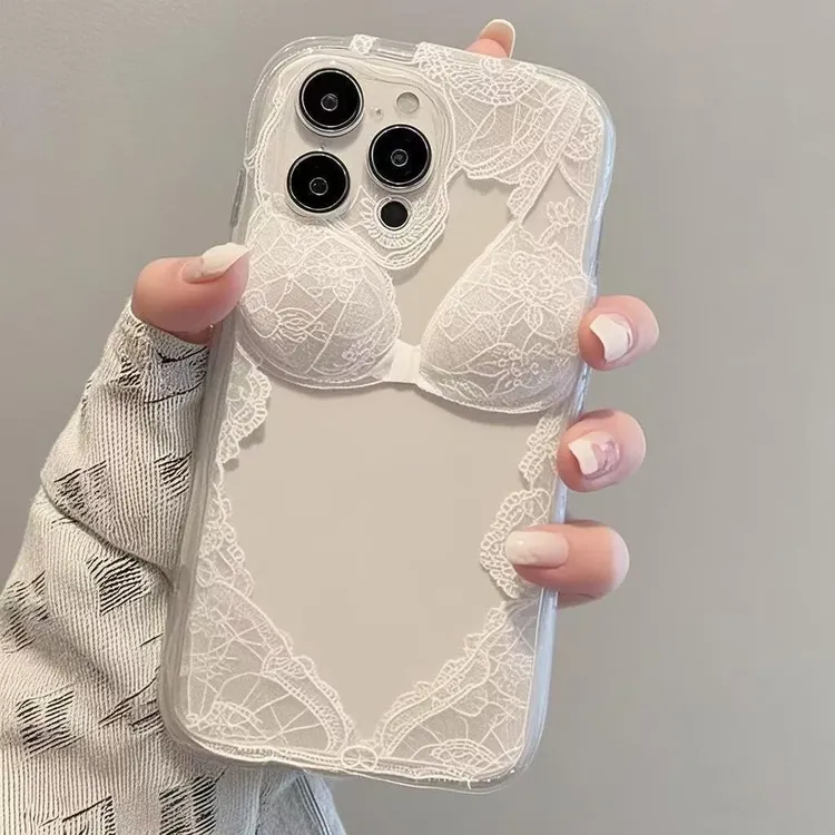 温柔白比基尼适用苹果16手机壳iPhone15pro小众13创意14软12硅胶