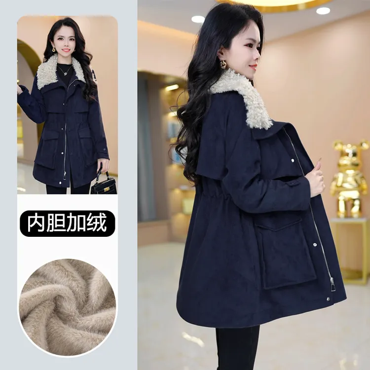 现货发【加绒加厚】派克服气质时尚大气显瘦派克服M-4XL-28388