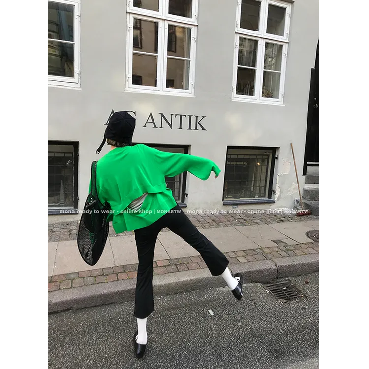 【Mona张绮贤】MONA 日常百搭 圆领宽松针织衫O125S08315