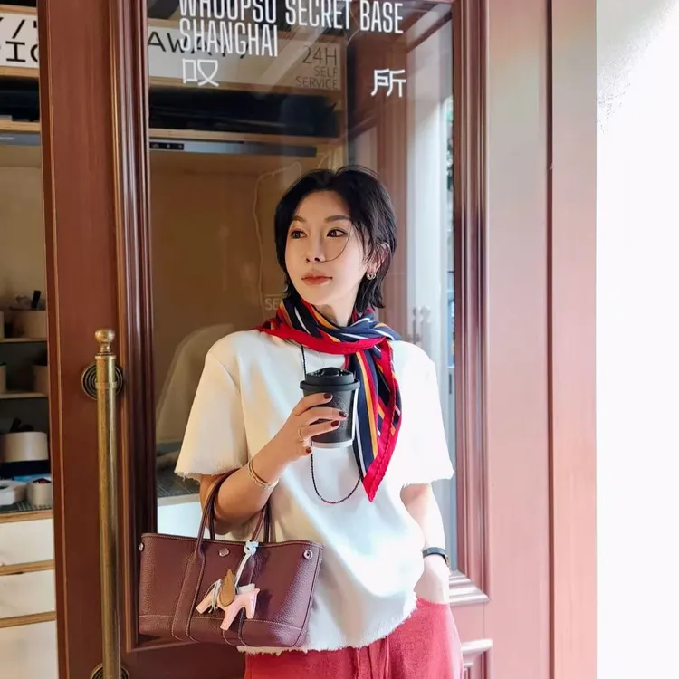 PENNYPENG毛边叙事集夏季新款白色时尚简约宽松百搭圆领短袖T恤