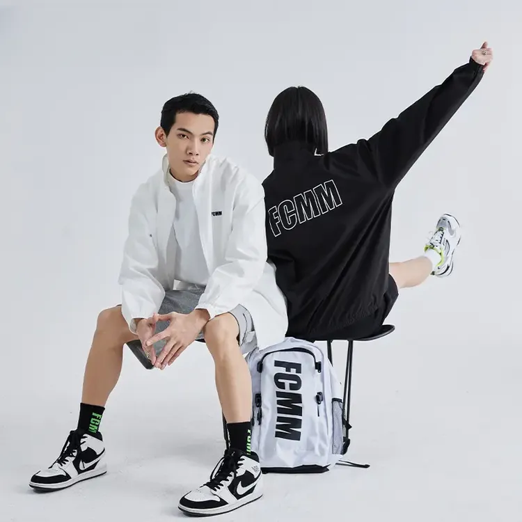 FC-7374大头围防风外套春季情侣款款宽松休闲夹克上衣运动裤