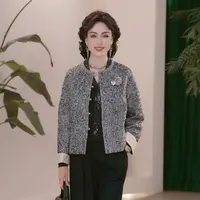 妈妈装秋装2025新款洋气上衣服气质中年女装休闲时尚百搭短外套
