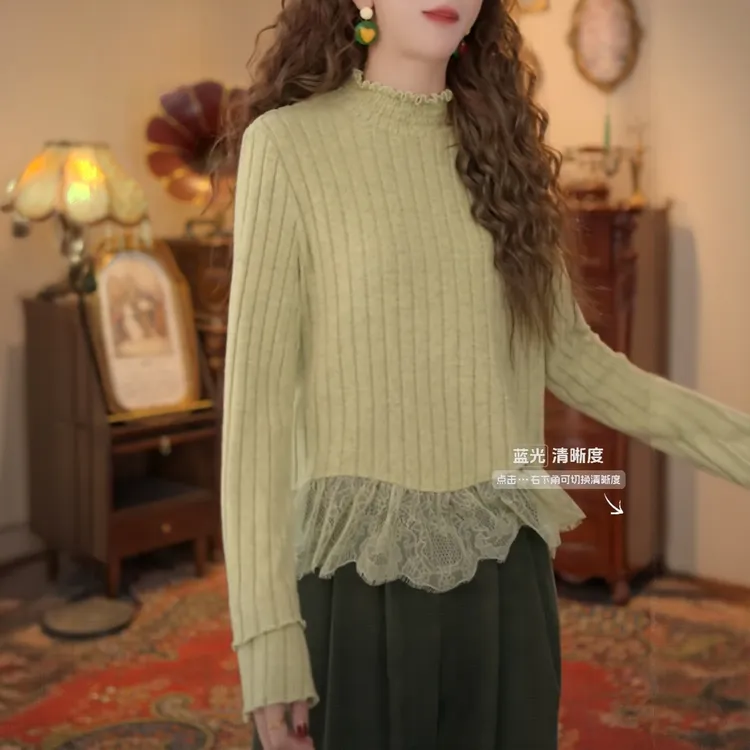 港风复古减龄小衫气质显瘦T恤秋冬厚款时尚百搭打底上衣