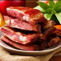 柴火烟熏腊排骨土家风味湖南特产咸香美食xy