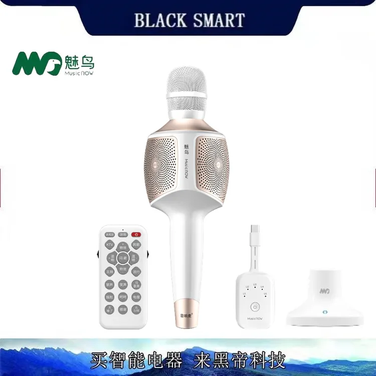 魅鸟巨声音响麦话筒音响一体式麦克风 手机K歌 电视KTV 汽车 直播