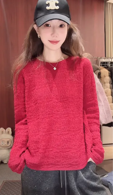 DEDM•STUDIO/百搭极简风纯色套头针织打底上衣内搭2509ZZS/M2509