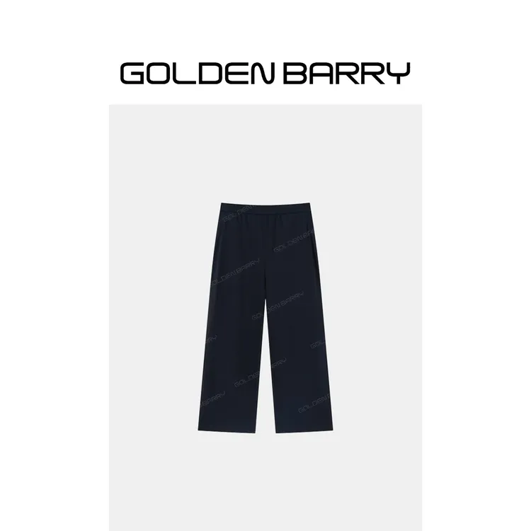 GOLDENBARRY「溜达裤」舒适运动休闲裤深色宽松舒适裤子556014