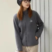 JZ273加厚加绒女士拉链网红秋冬防风澳粒绒短版外套/