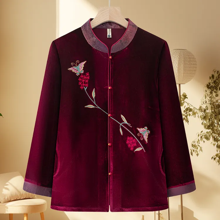 奶奶春秋外套中老年人妈妈秋装外套2025新款上衣服女洋气外套