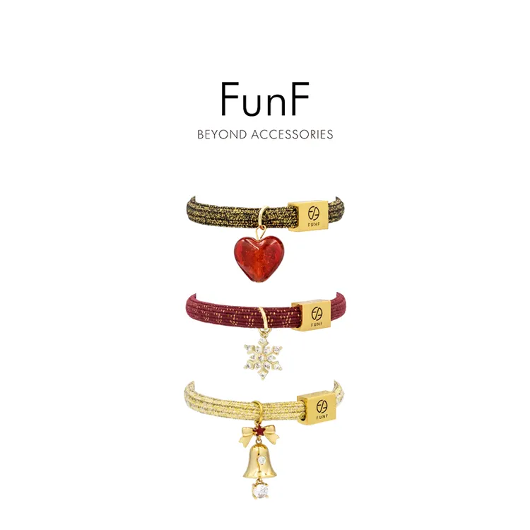 FunF/乐纷绮 明星同款设计感皮筋发绳头饰高马尾女发圈 趣扣发绳