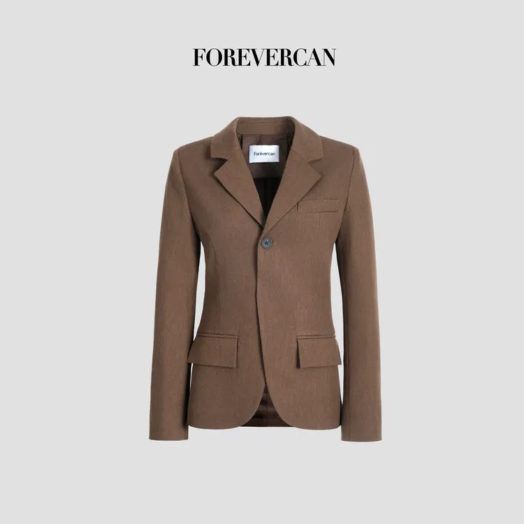 FOREVERCAN“巴利那”极简高级感立裁收腰西装外套上衣 SC22802