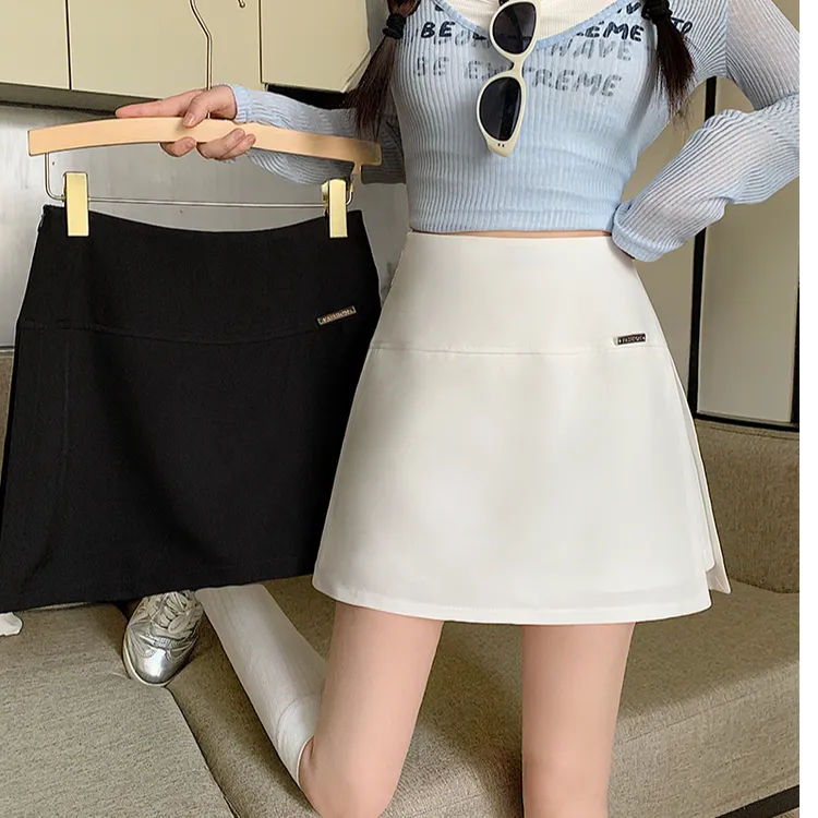 2025夏新胖mm大码女设计感高腰显瘦防走光半身裙显瘦短裙洋气衣服