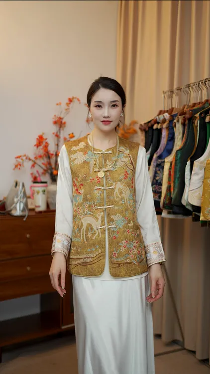 CHUNTIAN【麋鹿】新中式重工刺绣马甲