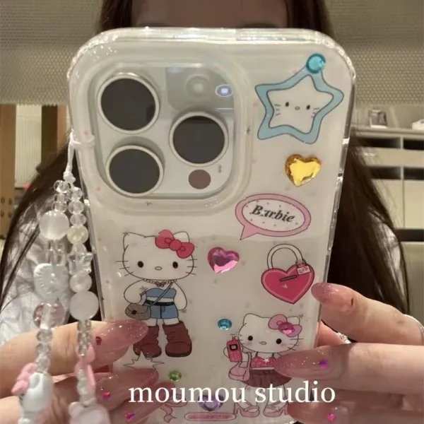 Y2K时髦长腿Kitty适用苹果16promax手机壳iPhone15/14/13/12/11女