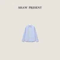 《S-P》方糖* 100%棉 中八领正面开扣 假两件条纹衬衫NH-S24515