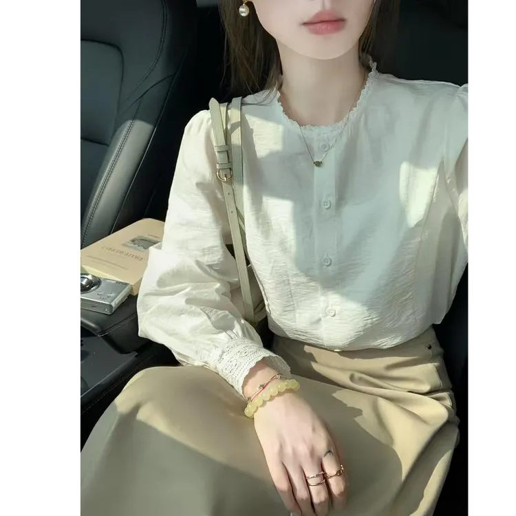 韩系休闲穿搭2025夏季新款气质显瘦衬衫上衣配高腰百搭休闲半身裙