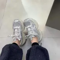 潮鞋潮流ins厚底网红百搭透气灰色老爹鞋休闲鞋2F118