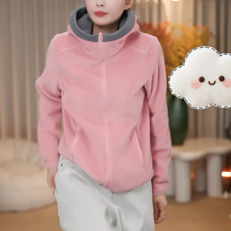 冬季新款韩版百搭时尚气质设计感双面加绒连帽卫衣LK2508376