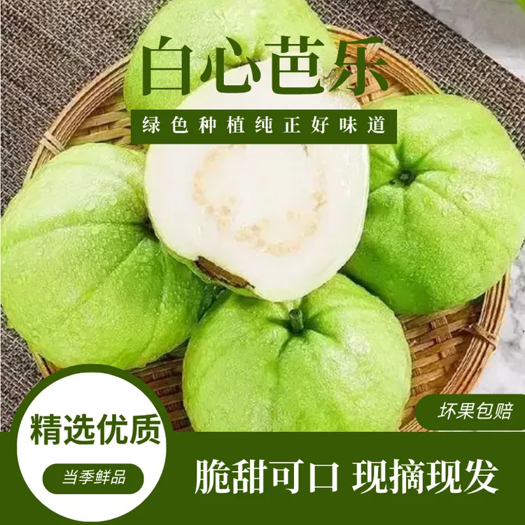 正宗云南白心芭乐番石榴新鲜当季脆甜奶油冰淇淋口感水果