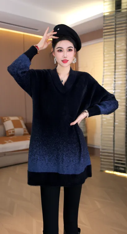 加厚保暖【夜海初潮】秋冬必备时尚洋气新款上档次毛衣上衣-3195#