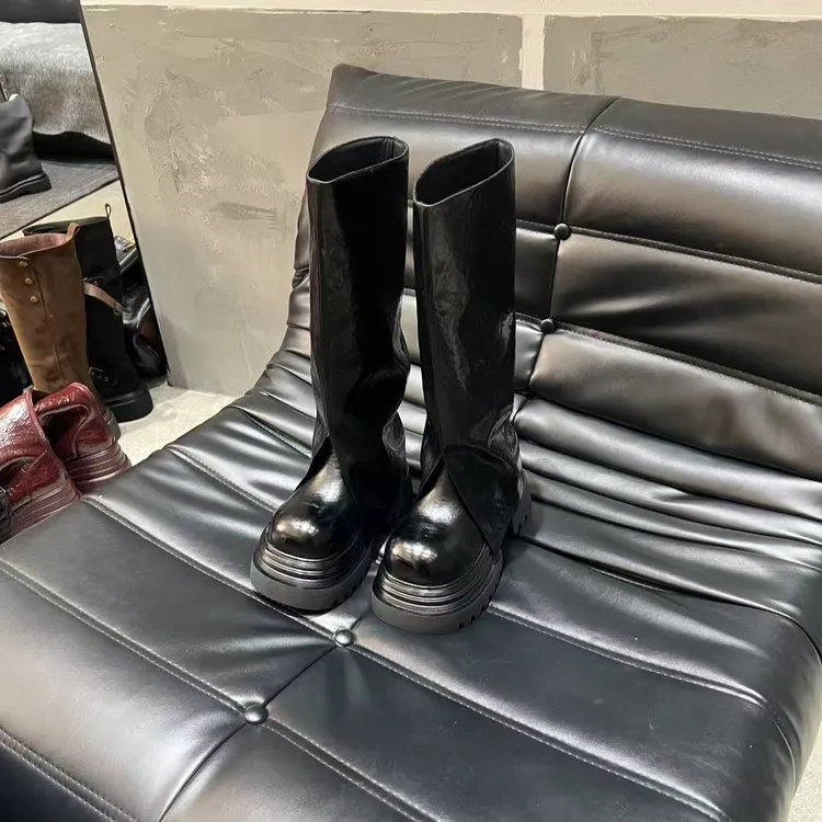 ANUAN【付小付家】8cm~时装靴马丁靴百搭时尚秋冬高筒马丁靴 ASD280