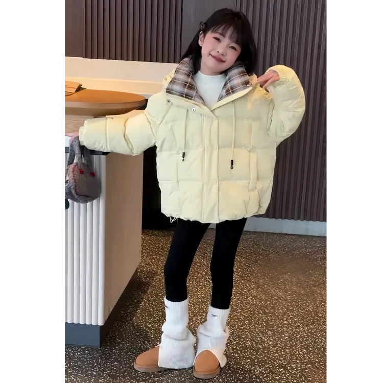 女童羽绒服冬季2025新款洋气儿童加厚白鸭绒冬装潮酷女孩保暖外套