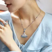 2142项链-750黄金18K玫瑰金大裙子毛衣链锁骨链