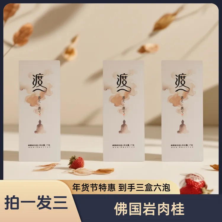 【佛国岩肉桂】拍一发三武夷岩茶肉桂 一盒17克