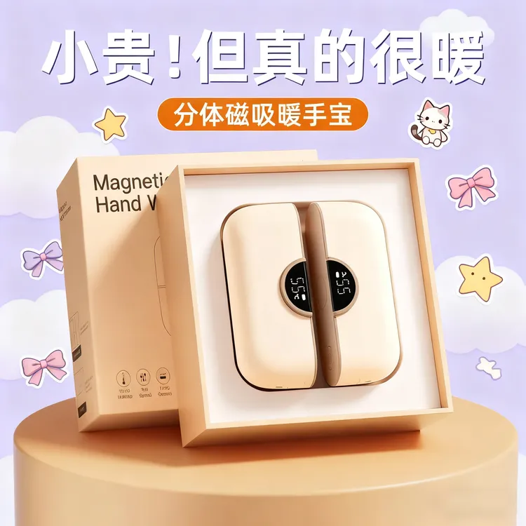 磁吸暖手宝USB充电便携式暖手神器生日礼物女生送女朋友的高级感