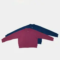 Yayirou-2025新款小众设计简约宽松显瘦棒球领拉链开衫卫衣79002