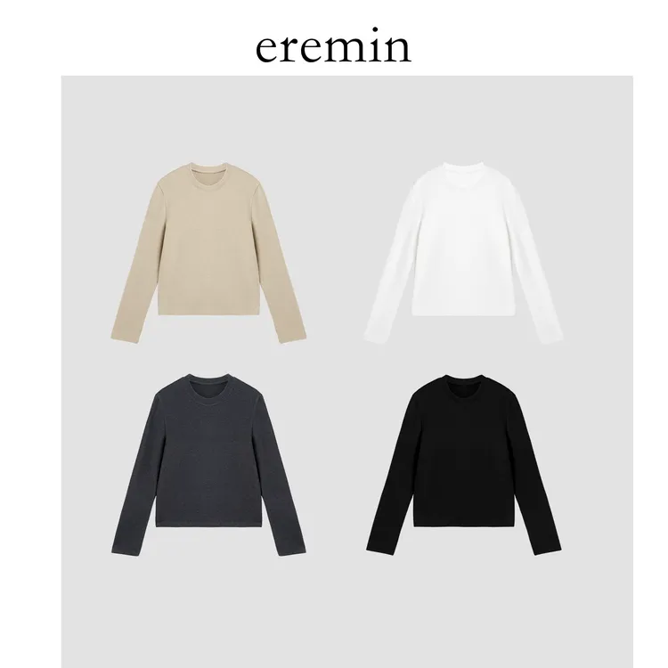 DE Mincollection糯米T/软糯亲肤双面德绒显瘦正肩打底衫55992