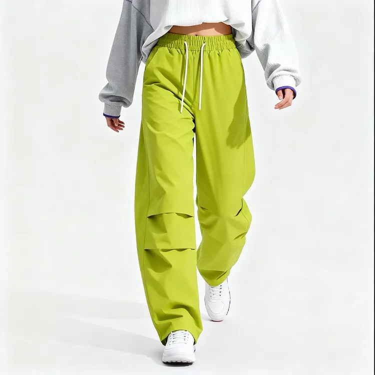 「花梦家」女款户外防风防水防静电耐磨冲锋裤软壳弯刀裤阔腿裤