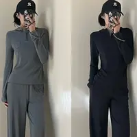 阿玛施AMASS新款早秋休闲百搭半拉链纯色连帽长袖显瘦卫衣5300662
