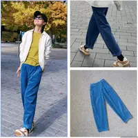 无垠海岸【蓝条绒】小脚裤OD-573