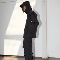 「Y/OFFICIAL」先锋户外防风防水冲锋衣夹克宽松连帽披风拼接外套