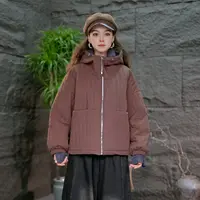 【韩版连帽棉服】冬季新款时尚百搭绗线棉衣保暖棉袄大码女装