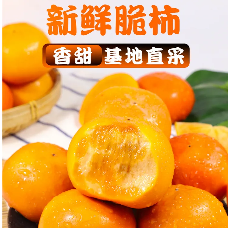 正宗陕西阳丰巧克力脆柿新鲜脆甜柿子脆甜爽口产地现摘现发