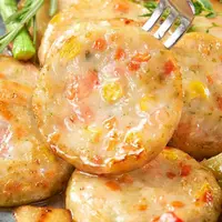 果蔬鲜虾饼100g/包*10（1包四片）营养早餐美食速食冷冻鲜香