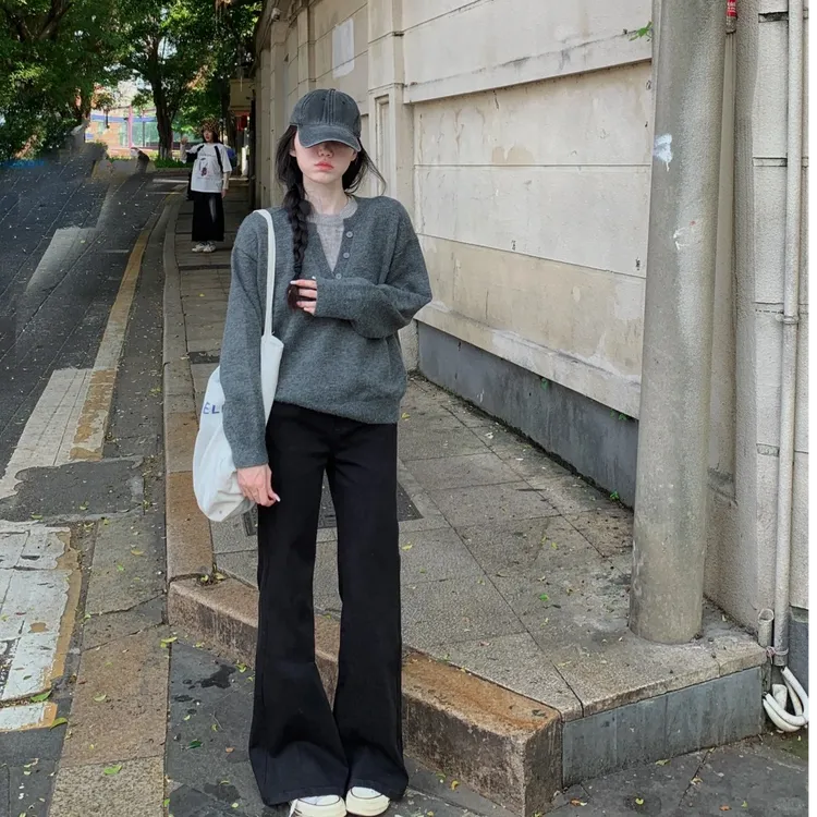 2025早秋新款时尚套装气质显瘦洋气休闲百搭性感辣妹上衣长裤外穿