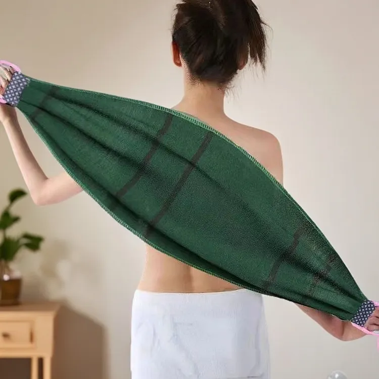 强力去污薄款特粗砂家用洗澡巾搓背擦背巾加长双面搓澡巾