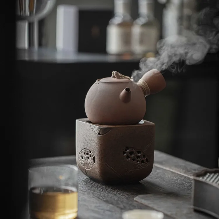 灰念老岩泥莲蓬酒精炉围炉煮茶器酒精炉明火煮茶壶