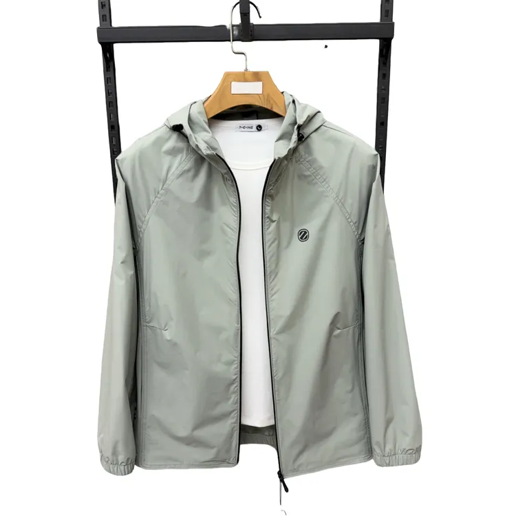 夏季新款25-15男士休闲时尚百搭轻奢连帽拉链防晒夹克上衣外套