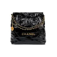 99新 Chanel/香奈儿 22bag 黑金小号/mini