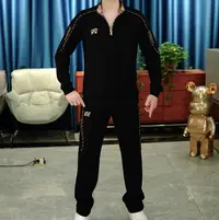 2025秋季男士长袖翻领时尚休闲百搭套头卫衣套装TZ2038