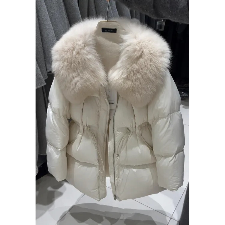 设计感大毛领棉服女装2025冬季新款韩版宽松显瘦加厚保暖短款外套