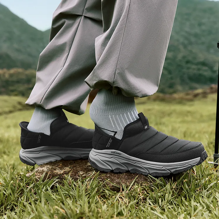 Skechers斯凯奇【成毅同款】闪穿鞋徒步加绒户外鞋男轻质缓震运动鞋